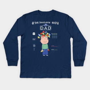 Dad of the Birthday Boy T-Shirt - Matching "Birthday Boy Cars Cars Cars" Kids Long Sleeve T-Shirt